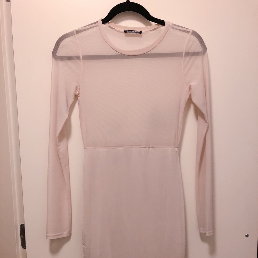 Nude see through FashionNova dress